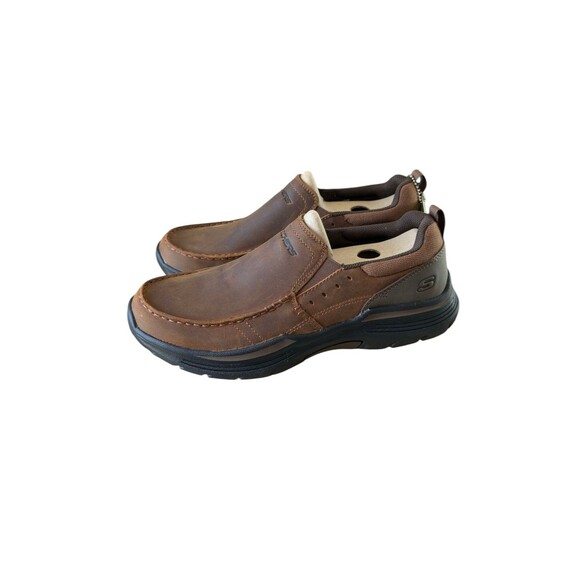 Skechers Expended Seveno Dark Brown Slip-on Shoes Mens Sz 8.5 Loafers - Picture 4 of 7